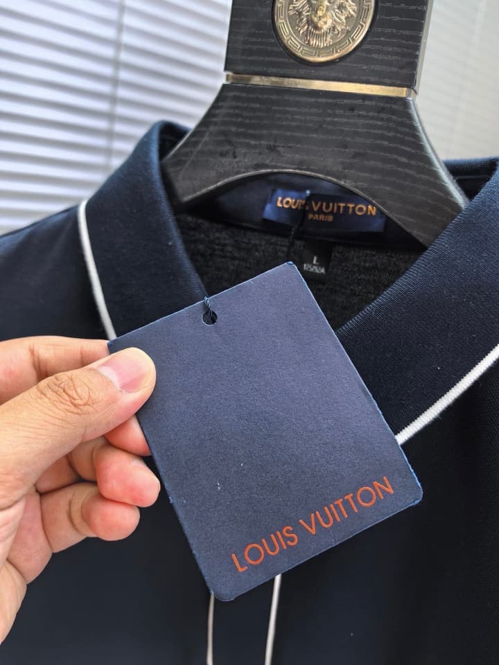 Louis Vuitton Embroidered Logo Pique Cotton Polo Shirt – Spring/Summer Collection – 2026 in Light Blue