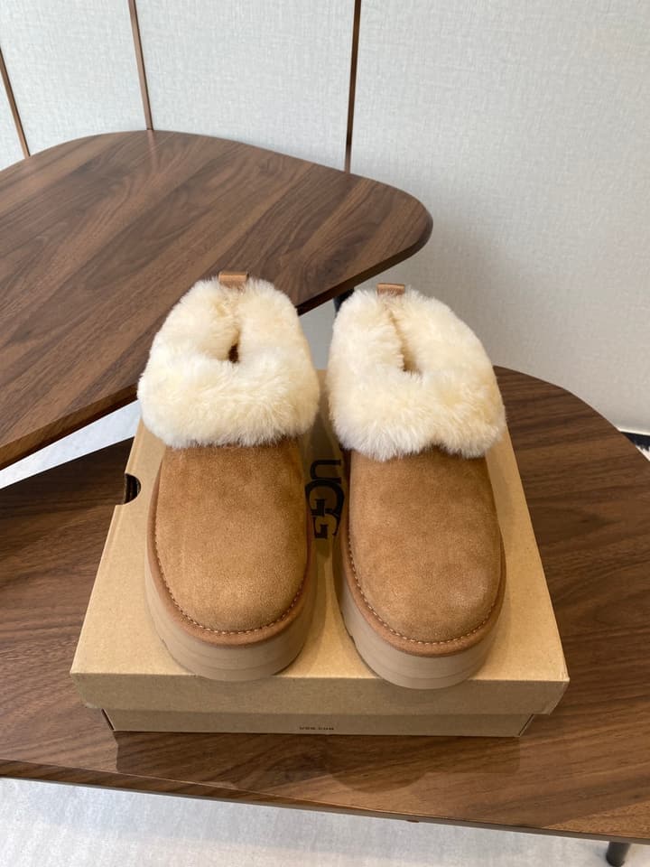 UGG Tazzler Sheep Wool Slippers – Autumn/Winter Collection in Black Suede