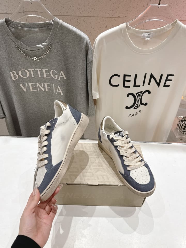 Golden Goose Distressed Sneakers in Light Pink