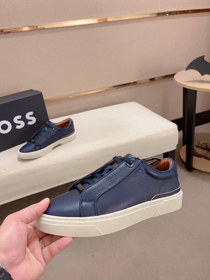 Boss Premium Casual Men's Sneakers in Black Monochromatic