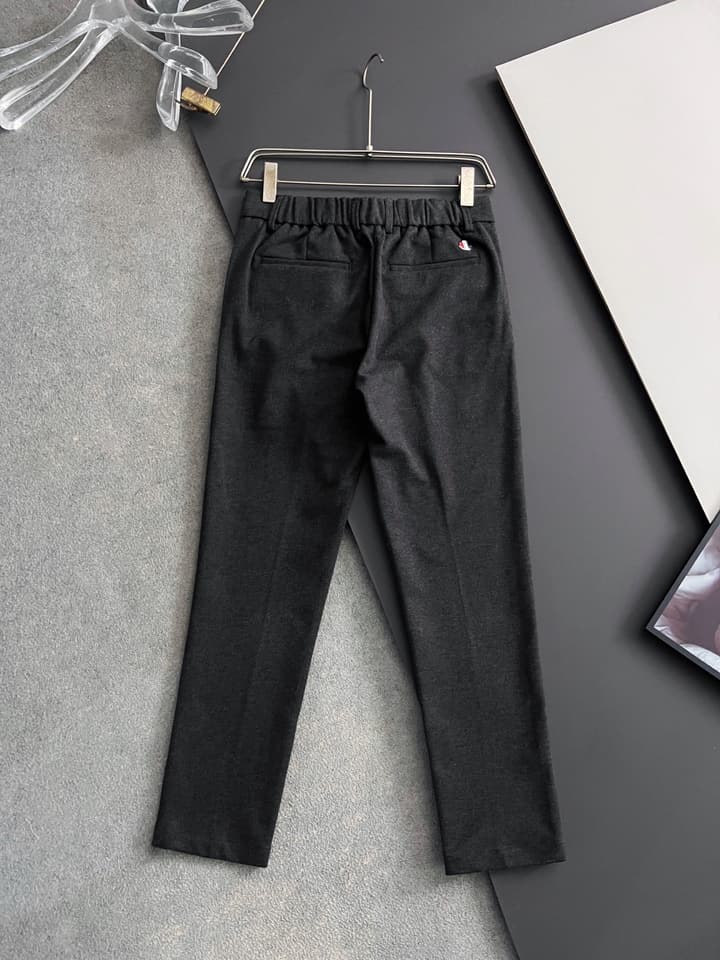 Moncler 2025 Pure Cotton Casual Trousers in Charcoal Gray