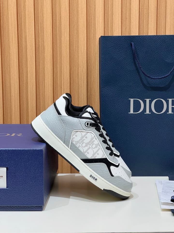 Dior B27 Unisex Sneakers – 2025 Collection in Black And Khaki Oblique
