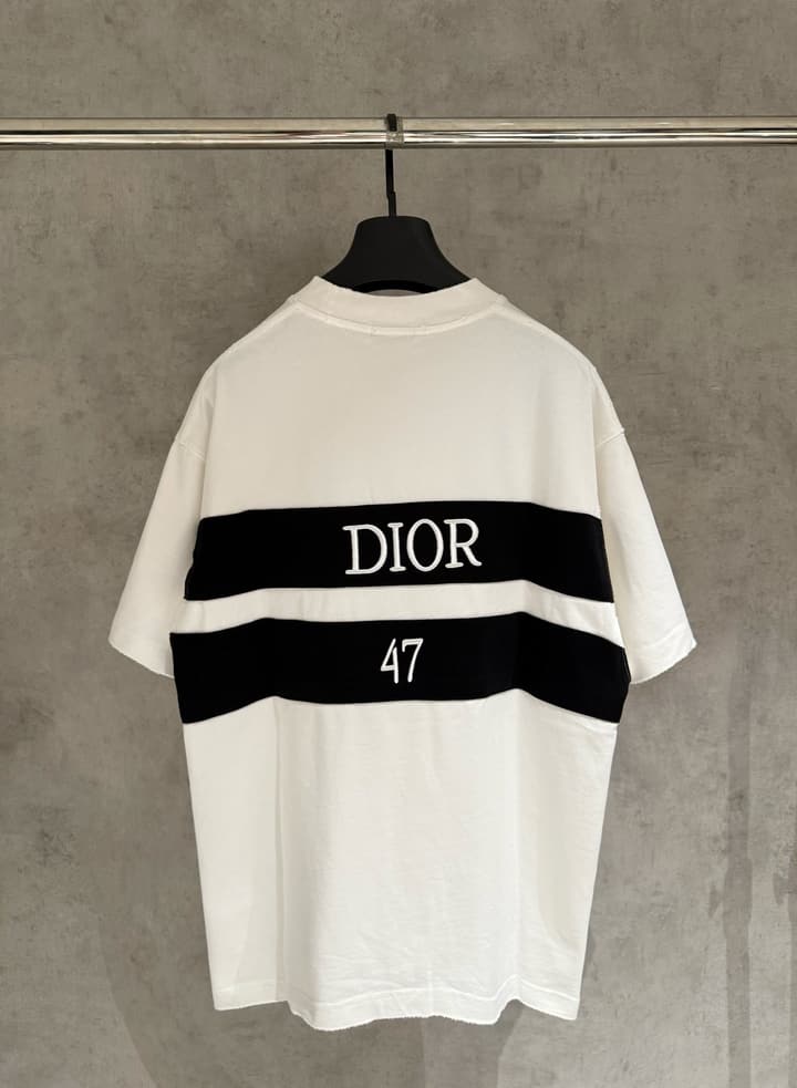 Dior Patch Embroidered Heavyweight T-Shirt in Black