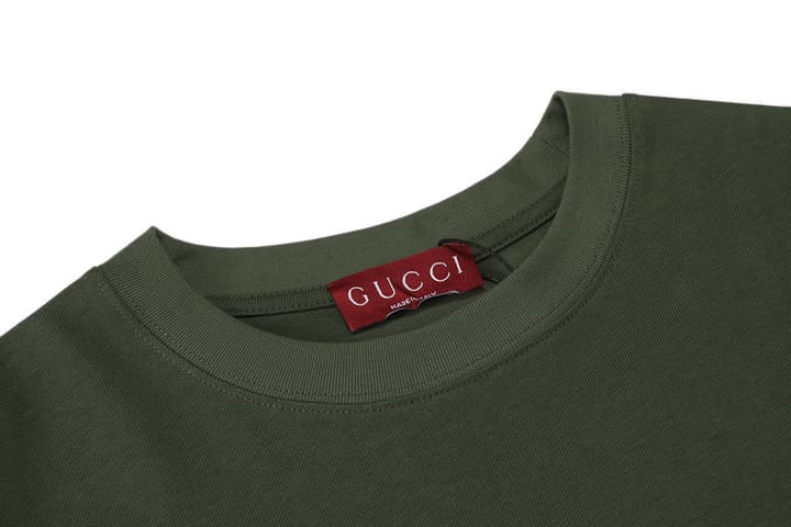Gucci Digital Print Small Letter Logo T-Shirt – 2025SS in Army Green