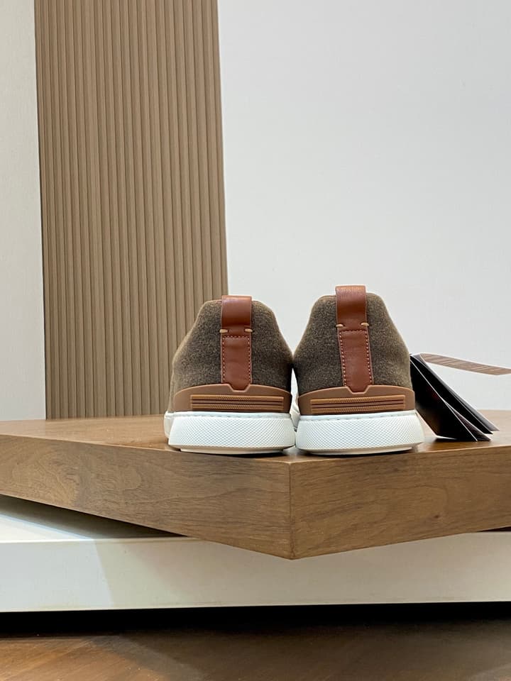 Ermenegildo Zegna Triple Stitch Sneakers in Black