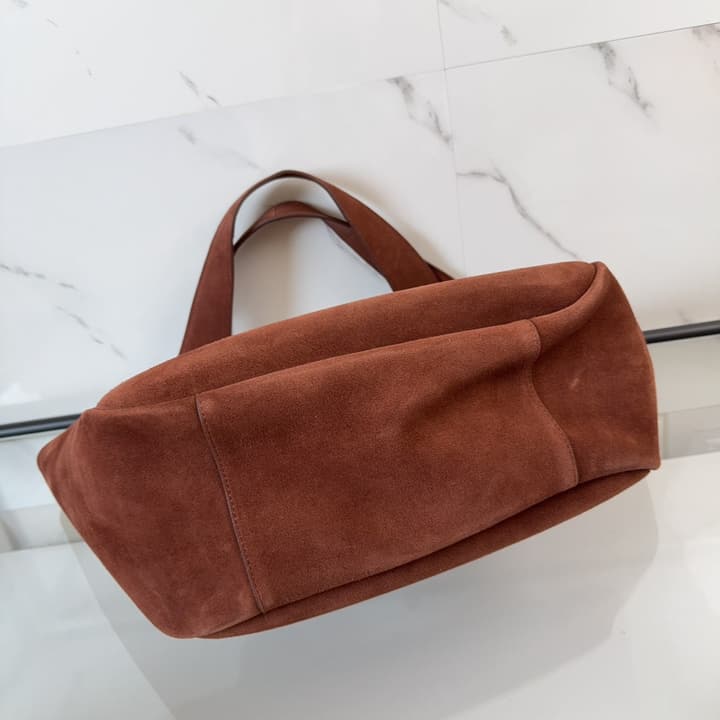 Saint Laurent BEA Suede Collapsible Tote Bag