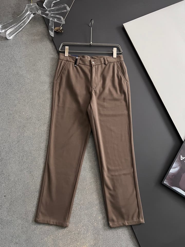 Prada Men's Cashmere Casual Trousers – 2025 Collection in Charcoal Gray