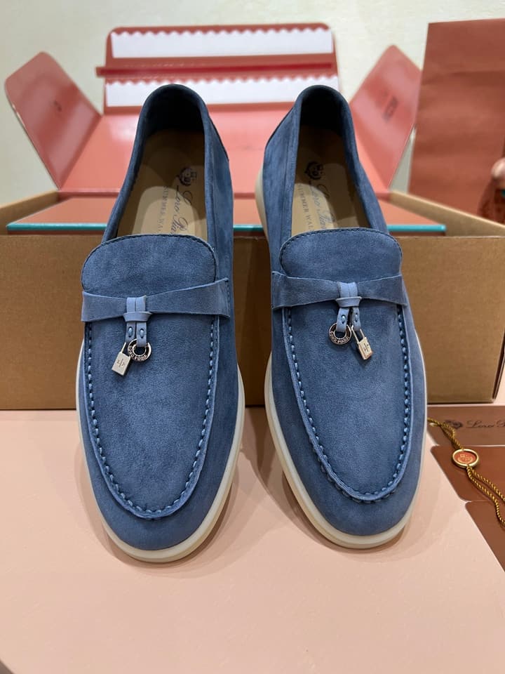 Loro Piana My Charms Classic Loafers in Nude