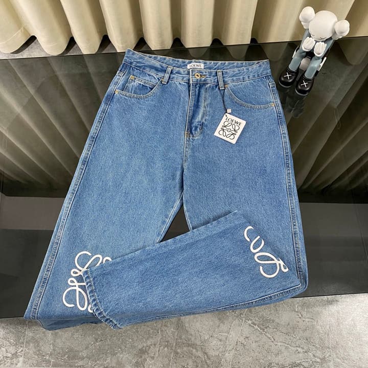 Loewe Anagram Laser-Cut Denim Jeans – 25SS