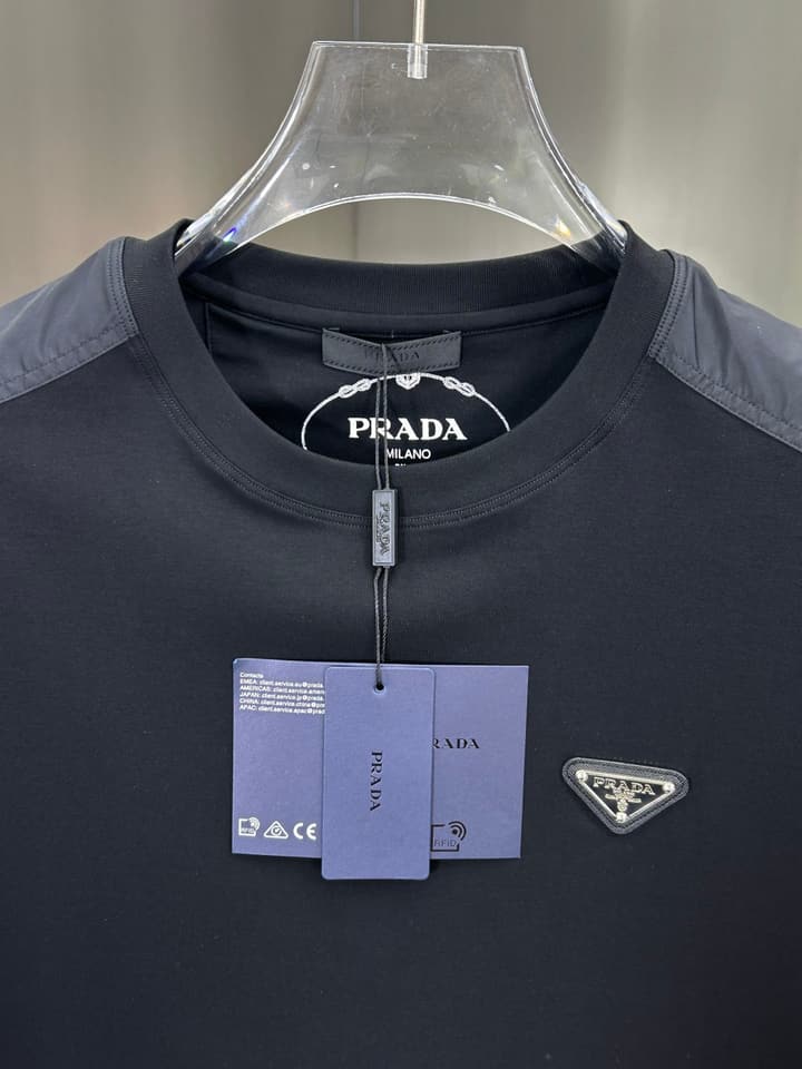 Prada 3D Logo High-Count Cotton T-Shirt – 2026SS in Classic Black