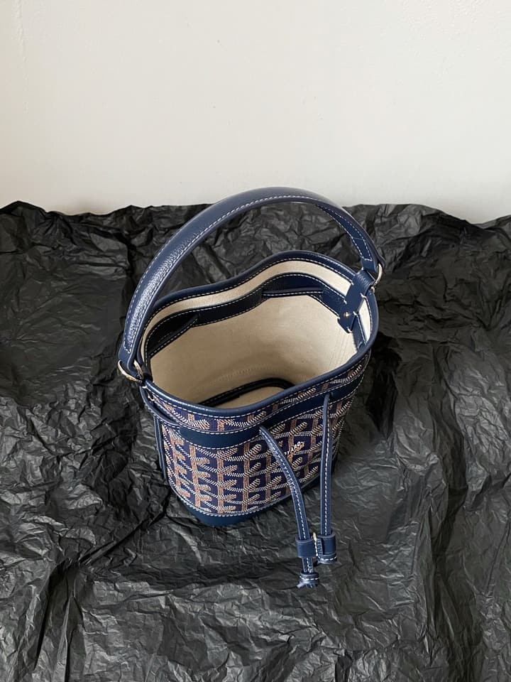 Goyard Petit Flot Mini Bucket Bag in Deep Blue Goyardine