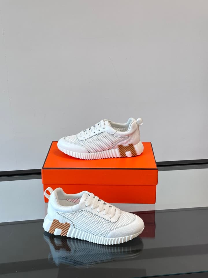 Hermès Bouncing Sneakers in White