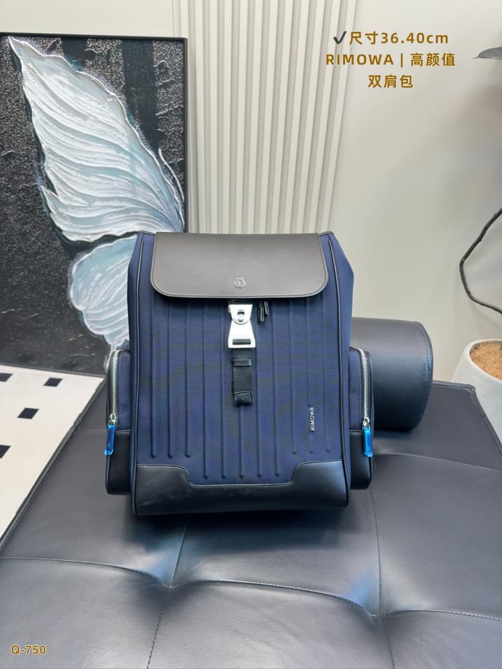 RIMOWA Groove Design Backpack in Black Grooved Backpack