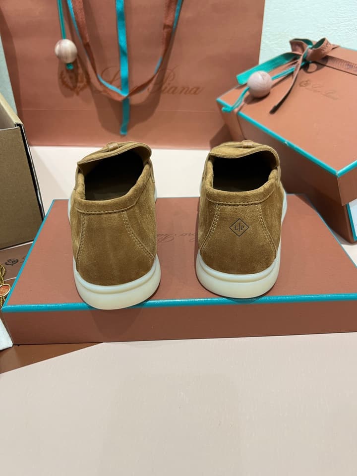Loro Piana Caramel Suede Mules