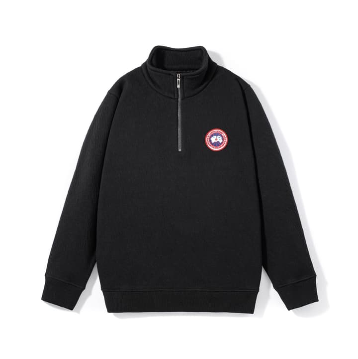 Canada Goose Half-Zip Fleece Sweatshirt in Black Half-zip Sweatshirt