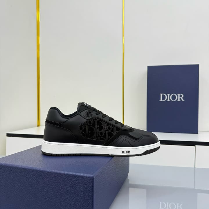 Dior Casual Calfskin Ankle Boots in Black With White Sole