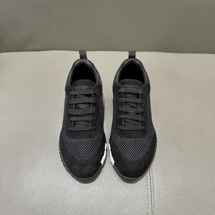 Hermès Bouncing Sneakers in Bright White With Orange H