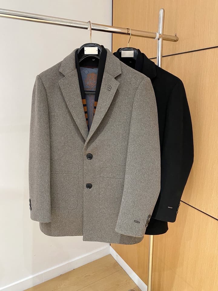 Zegna Men's Wool Kensington Coat – 2025FW in Classic Black