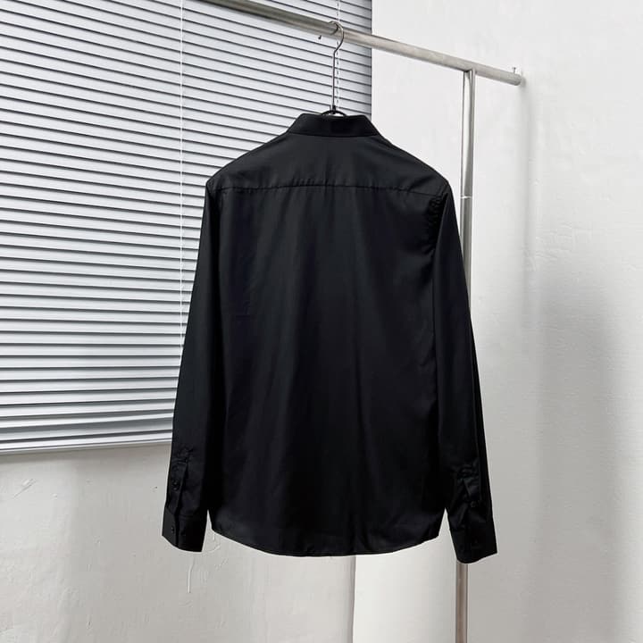Loewe Crest Embroidered Shirt in Black