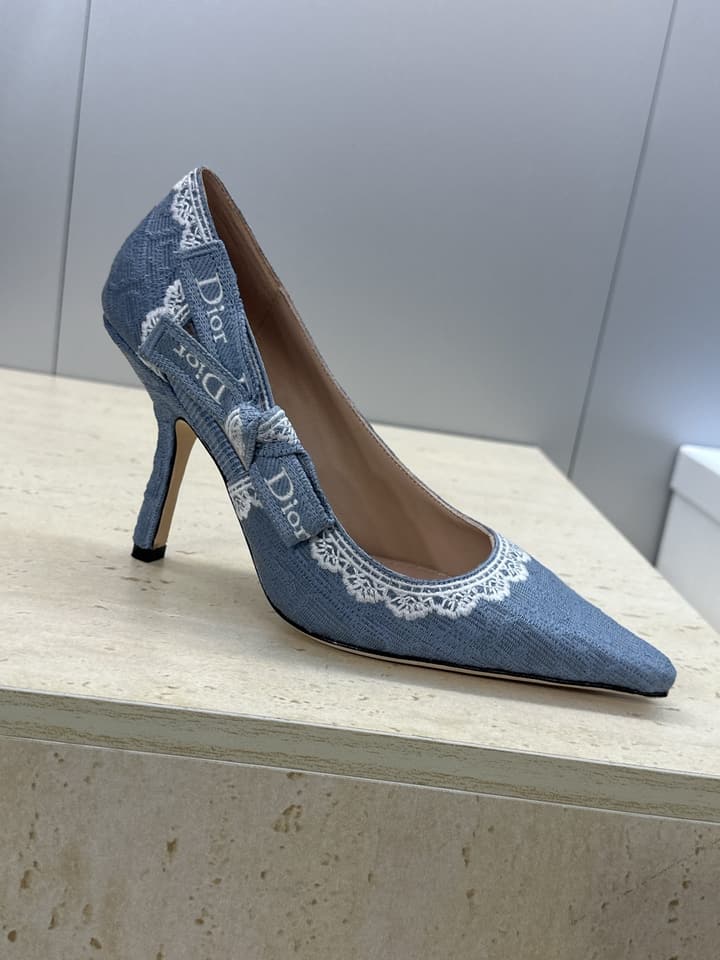 Dior J'Adior Dentelle Jelly Bow Pumps – 2026 Early Spring Collection in Black 6.5cm Heel