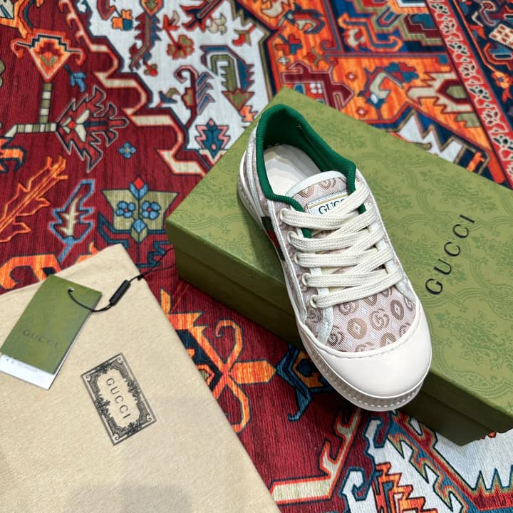 Gucci Kids Footwear – Kids Collection in Beige Plaid Slip-on