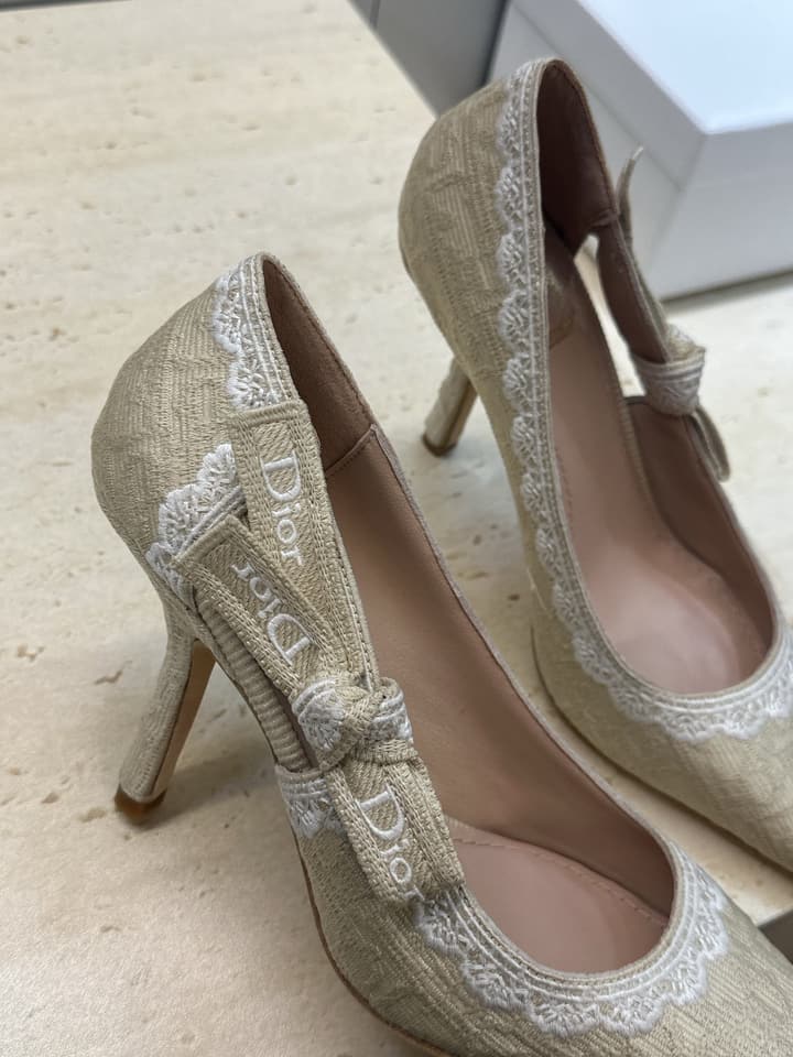 Dior J'Adior Dentelle Jelly Bow Pumps – 2026 Early Spring Collection in Black 6.5cm Heel
