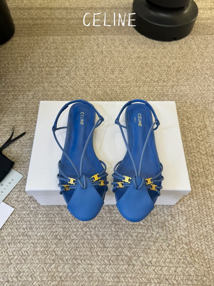 Celine Triomphe Ankle Strap Sandals – Spring/Summer Collection in Black