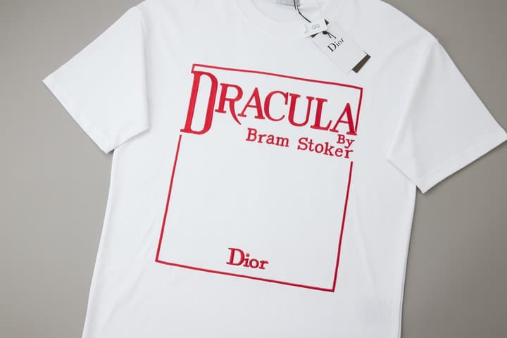 Dior Logo Embroidered Short-Sleeve T-Shirt – 26SS Early Spring Collection in Black Dracula