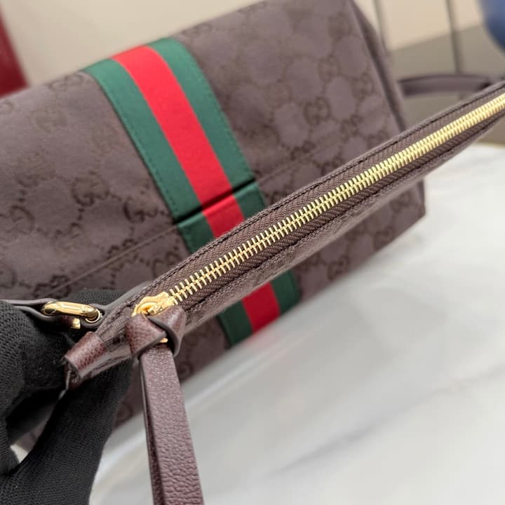 Gucci Giglio GG Canvas Handbag – 2026 Spring/Summer Collection in Dark Brown GG Canvas