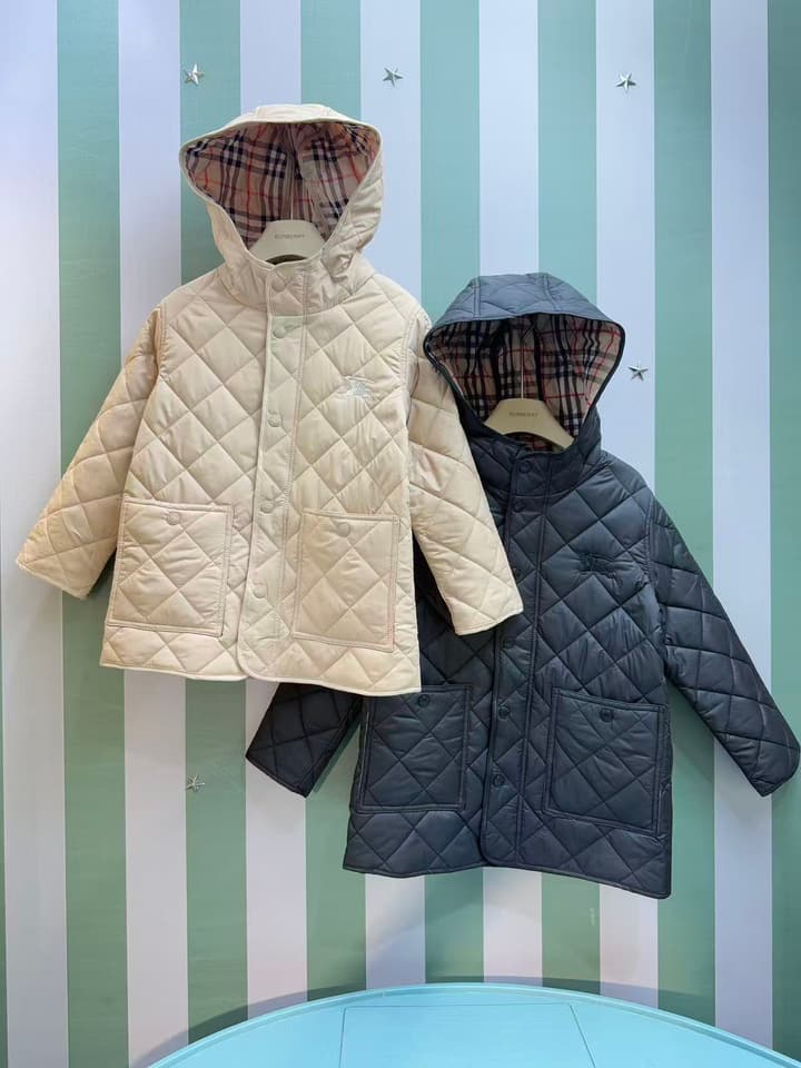 Burberry Mid-Length Puffer Jacket – Kids Collection – 25AW in Dark Charcoal Quilted Jacket