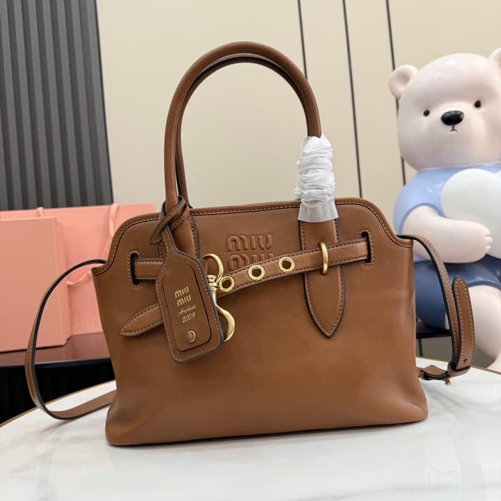 Miu Miu Aventure Leather Shoulder Bag