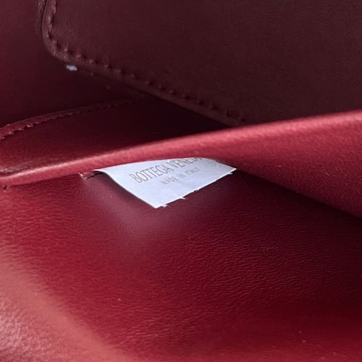 Bottega Veneta Crocodile Embossed Vanity Case in Deep Burgundy Croc
