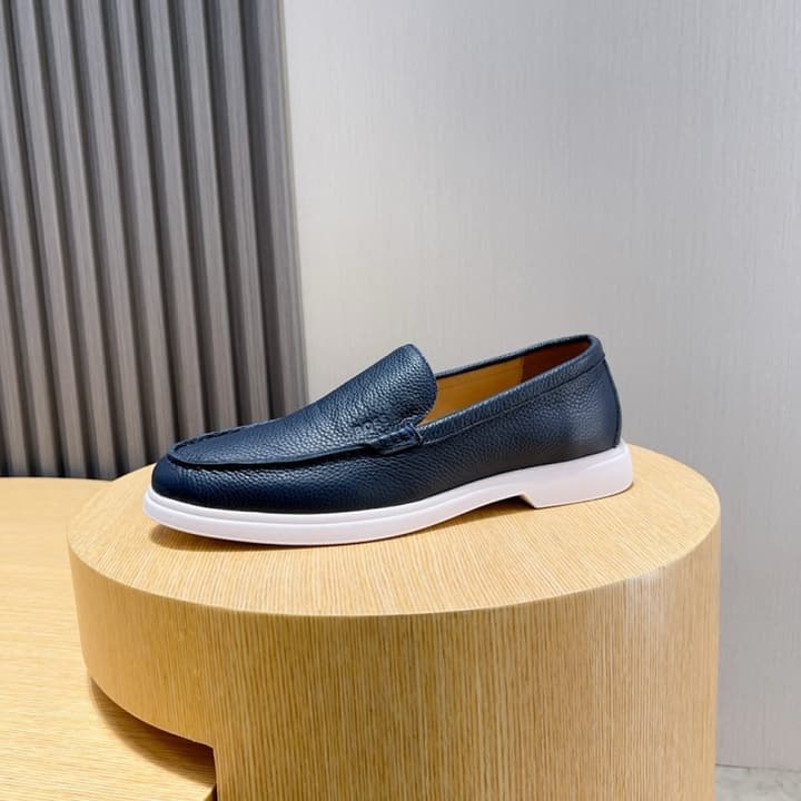 Boss Men's Luxury Leather Loafers in Black Leather