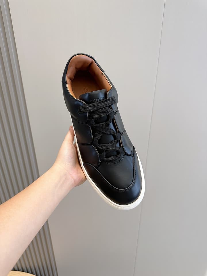 Zegna Tiziano Couture Sneakers in Black With Matching Laces