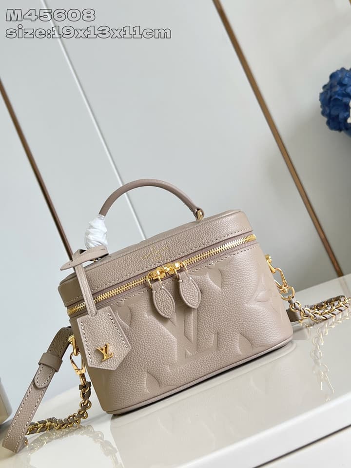 Louis Vuitton Vanity Small Handbag – Giant Monogram Embossed in Black
