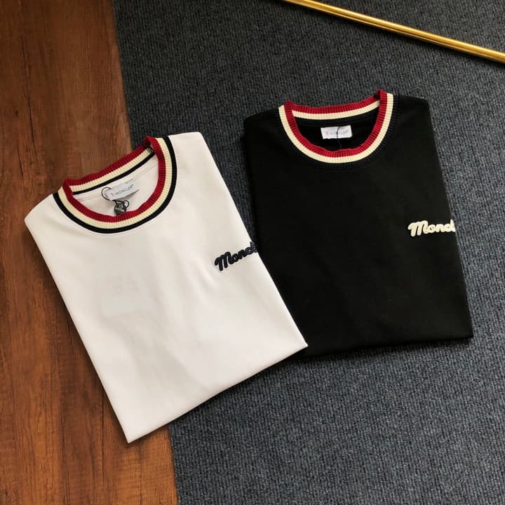 Moncler Embroidered Logo Crewneck T-Shirt – 2026SS in Black