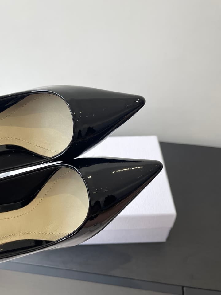 Dior Pointed High-Heel Pumps – 25SS Spring/Summer Collection in Patent Burgundy