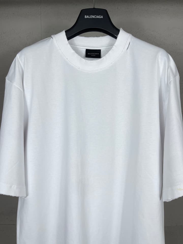 Balenciaga Paris Art Print Distressed T-Shirt – 25SS in Black