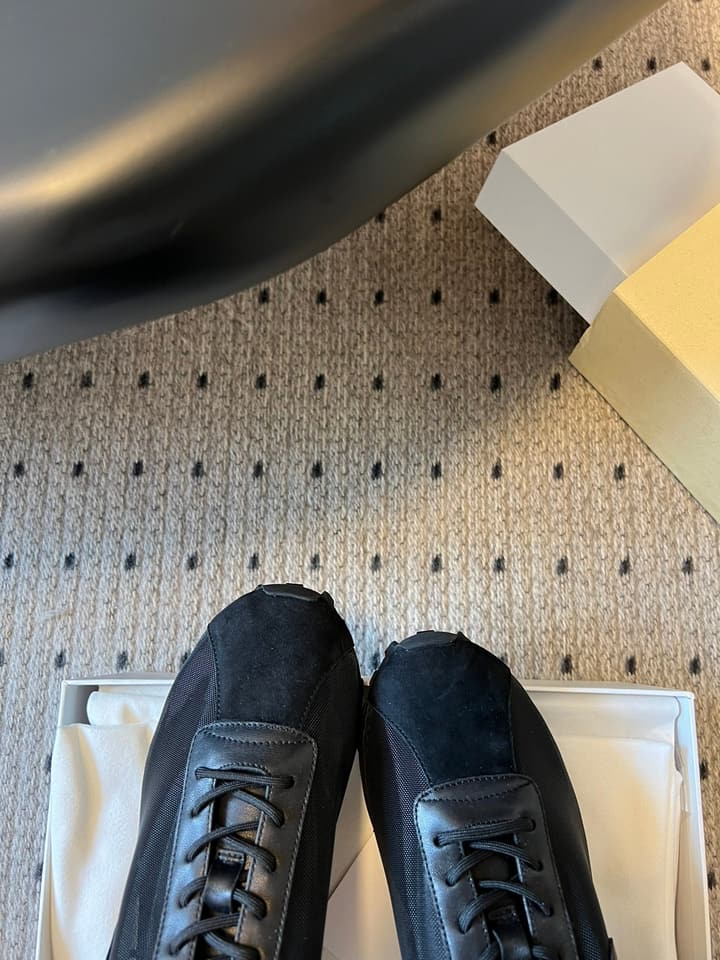 The Row 25SS German Training Mesh Sneakers in Black
