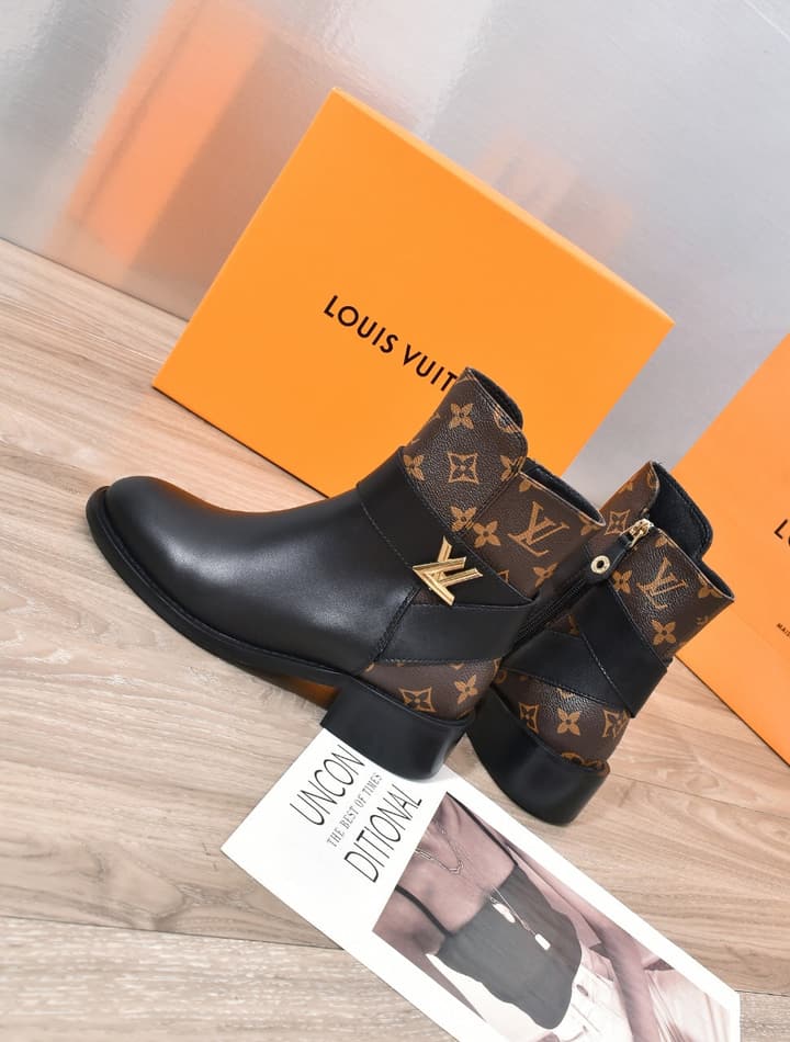 Avant-Garde Footwear Co. Classic Calfskin Boots in Black Monogram Buckle Boot