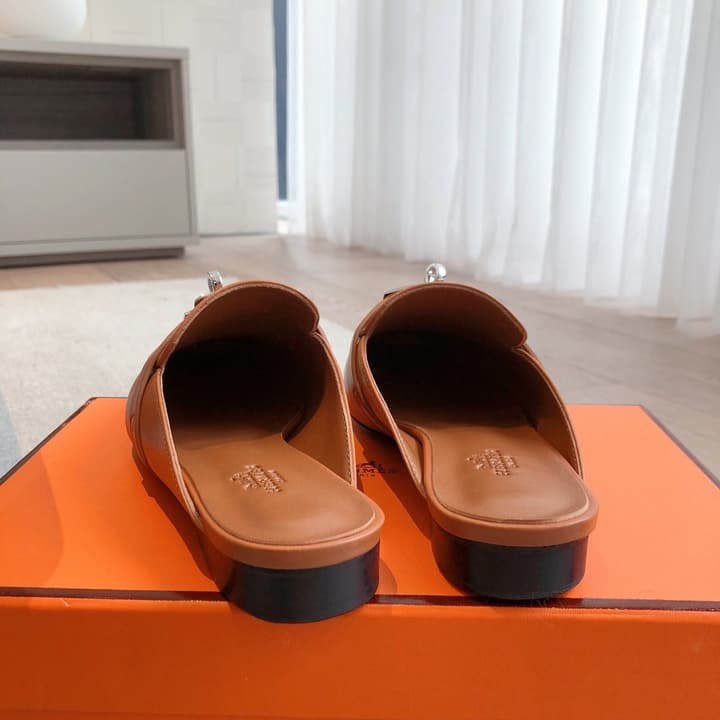 Hermes Eclair Sandals – 2025 New Collection in Black Leather
