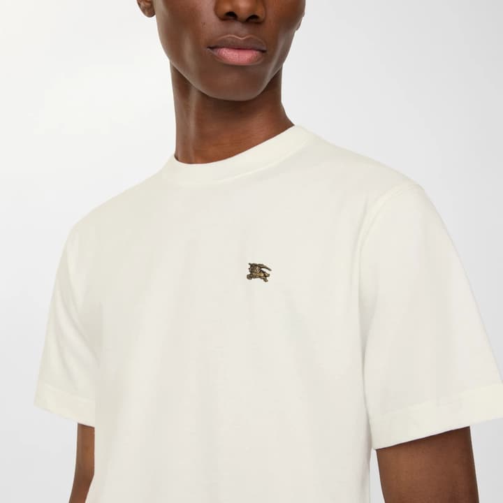 Burberry EKD Metal Logo Cotton T-Shirt in Black