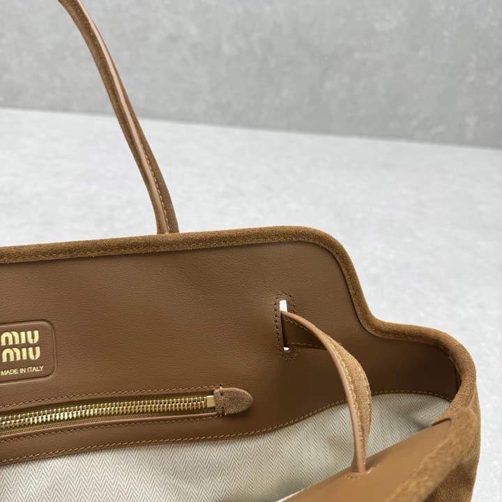 Miu Miu Aventure Suede Shoulder Bag – 25SS