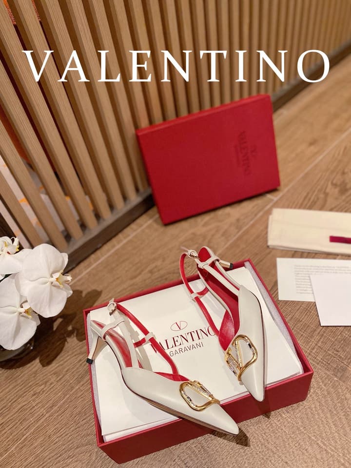 Valentino VLogo Signature Rhinestone Low-Heel Pumps – 2022 Collection in Nude Beige