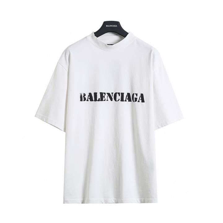 Balenciaga Blurred Letter Print T-Shirt – 26SS in Black