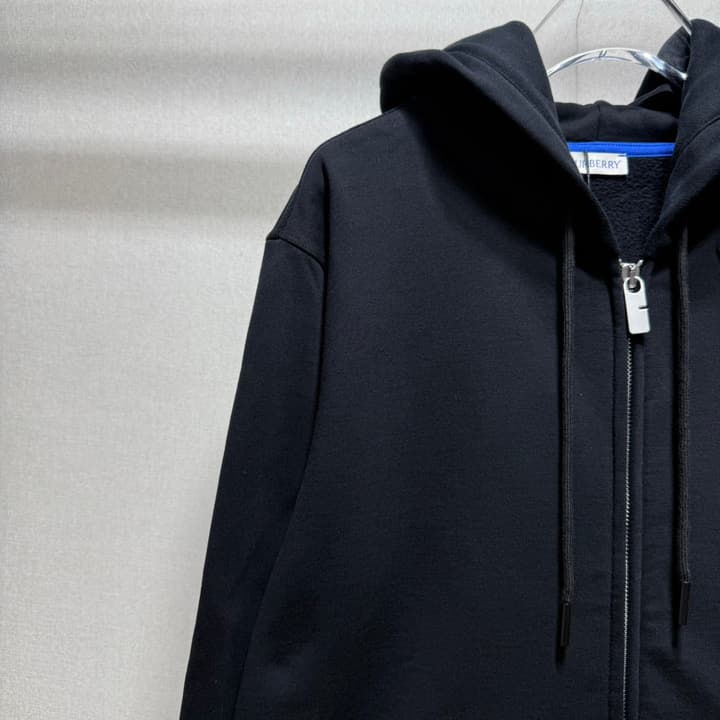 Burberry 24 New Fleece Zip Cardigan – 2024 Collection in Classic Black Zip Hoodie
