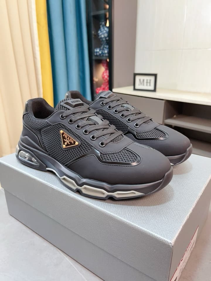 Prada Men's Air Cushion Mesh Sneakers