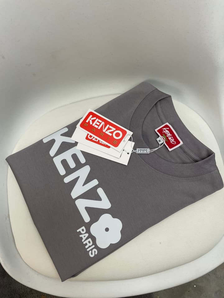 Kenzo Premium Grey Long-Sleeve Crewneck T-Shirt in Premium Grey
