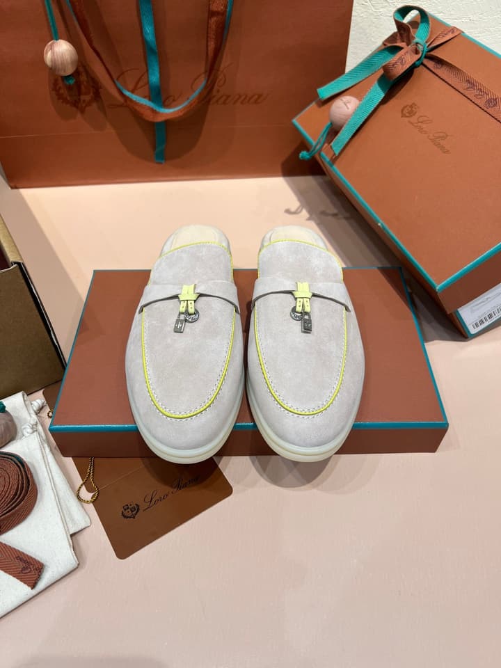 Loro Piana Women's Mules in Aqua Blue Suede