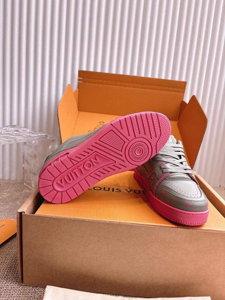 Louis Vuitton LV Trainer Sneakers in All Black Silver Monogram